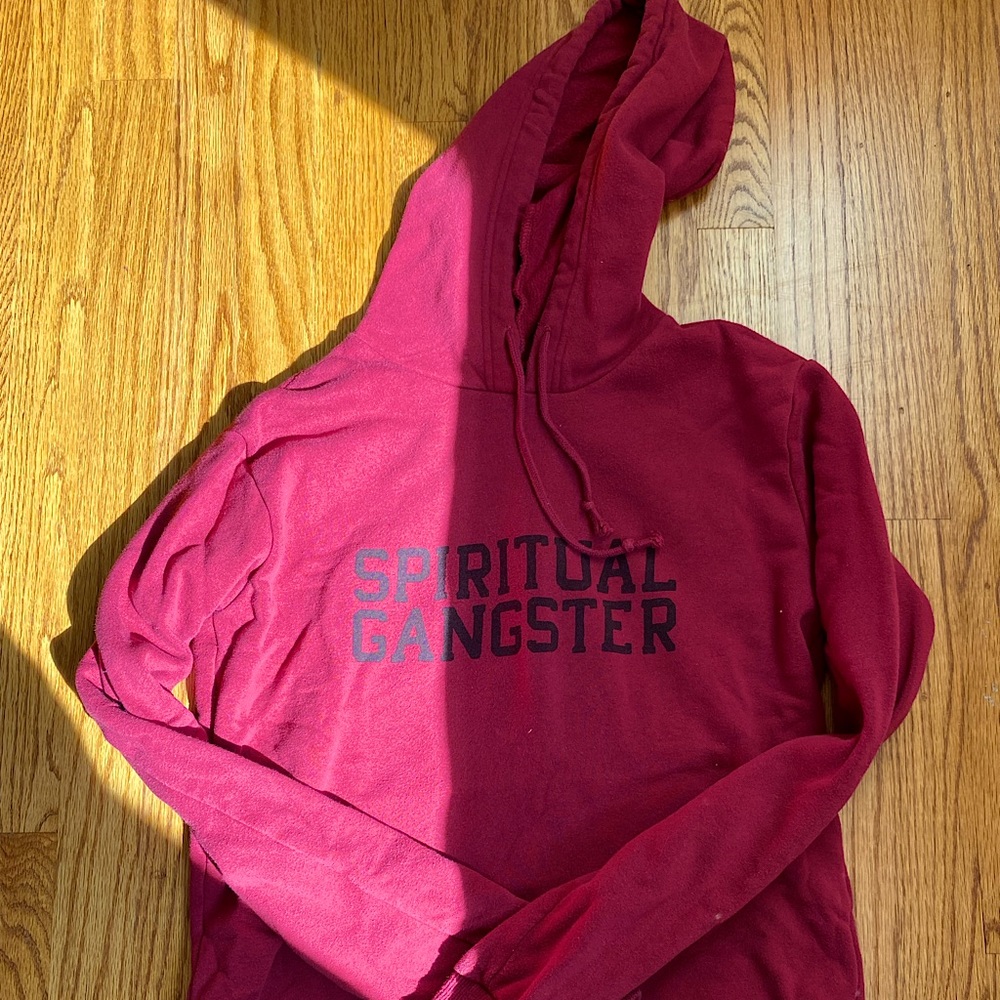 Spiritual Gangster Maroon Hoodie. Size Medium.